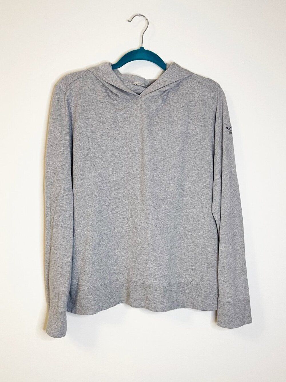 Straight down Gray Lightweight Hoodie XL Pima Cotton Modal Soft Minimalist Golf